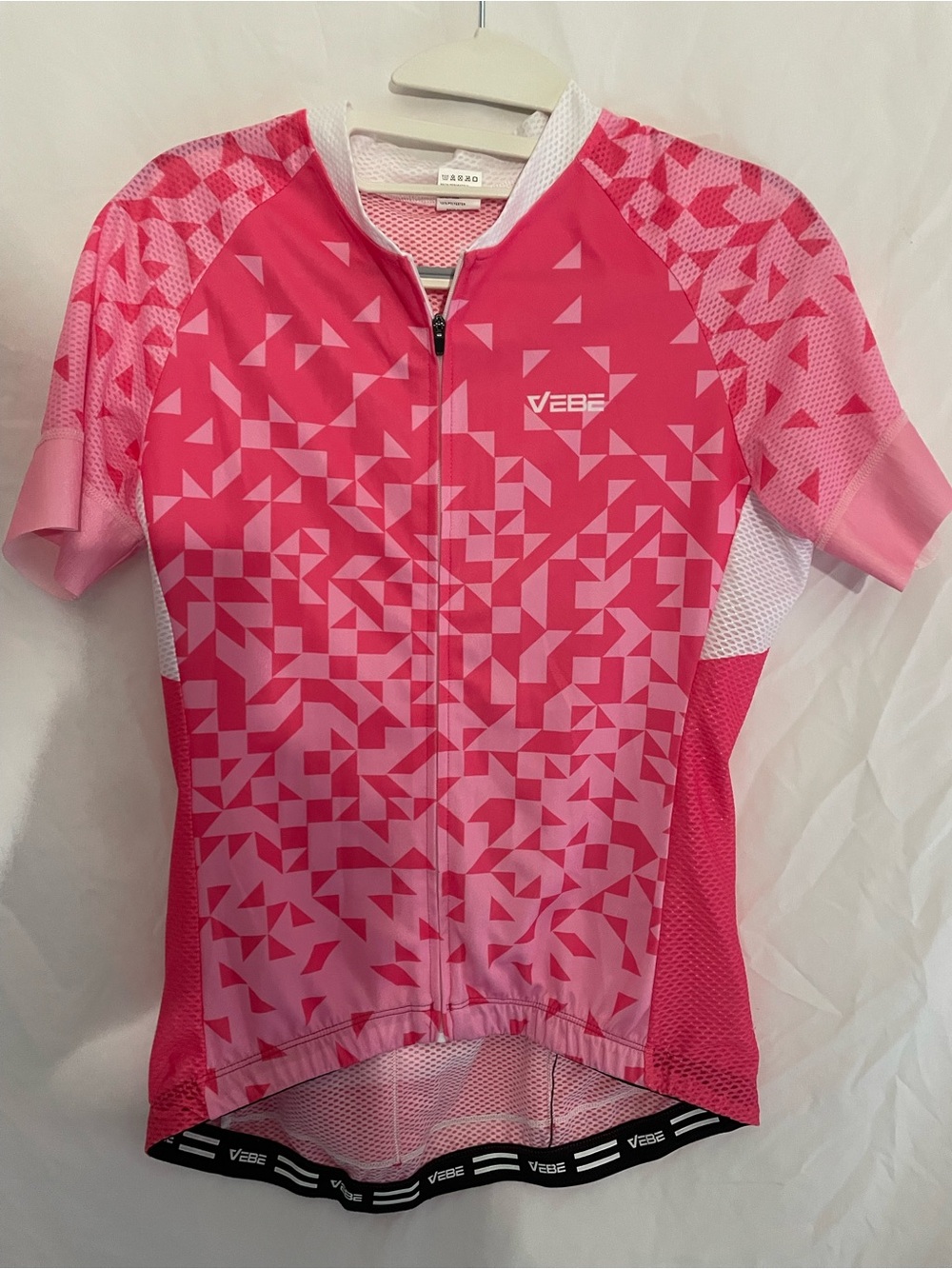 Vebe Women’s Pink Geometric Cycling Jersey